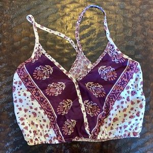 Full Tilt, floral patterned, spaghetti strapped tank top
